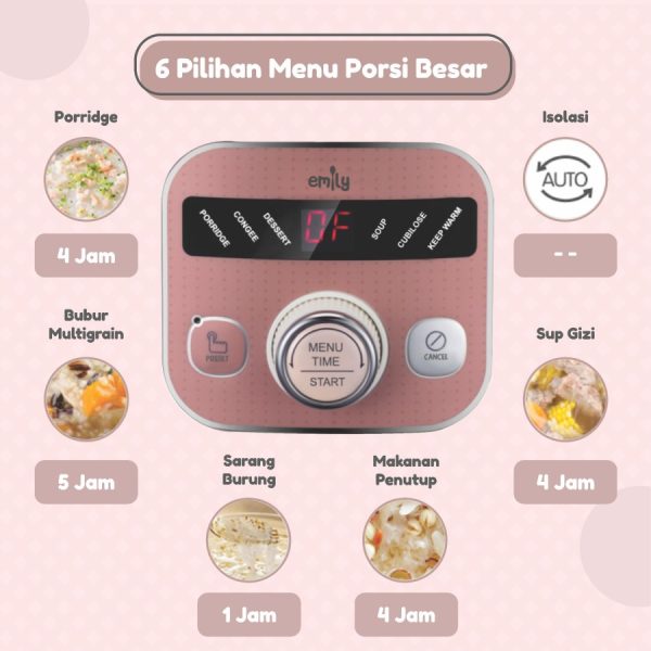 Emily Slow Cooker 1L Clay Pot 5 Emily Slow Cooker 1L Clay Pot 5