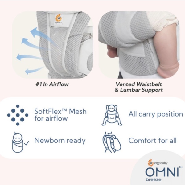 Ergobaby OMNI Breeze Baby Carrier – Onyx Black 2 Ergobaby OMNI Breeze Baby Carrier – Onyx Black 2