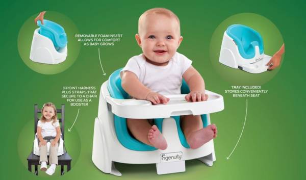 Ingenuity Baby Base 2-in-1 Booster Seat – Ultra Marine Green 2 Ingenuity Baby Base 2-in-1 Booster Seat – Ultra Marine Green 2