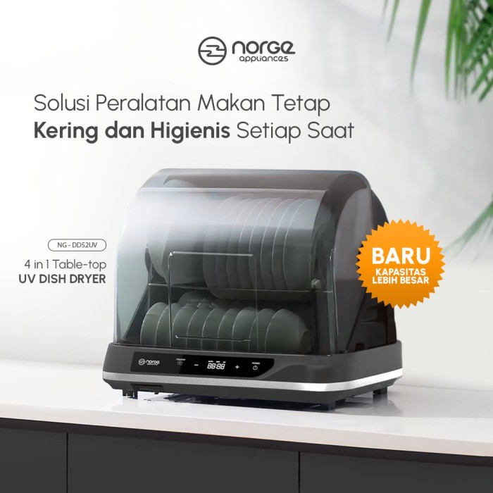 Norge 4in1 Table Top UV Dish Dryer Sterilizer 52 Liter – Black 2 Norge 4in1 Table Top UV Dish Dryer Sterilizer 52 Liter – Black 2