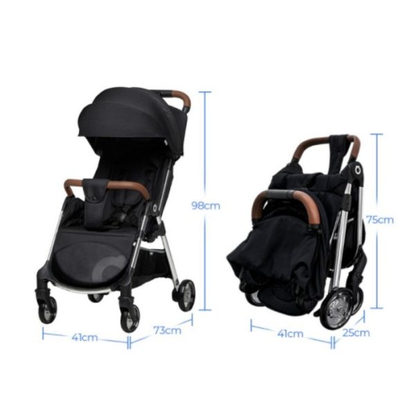 Xero Auto Fold Stroller – All New Grey 2 Xero Auto Fold Stroller – All New Grey 2